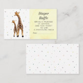 Schattigee Giraffe Luier Raffle Baby shower Ticket (Voorkant / Achterkant)