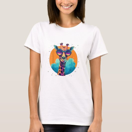 Schattigee Giraffe Mannen Vrouwen Kinder _1 T-shirt (Voorkant)