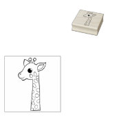 Schattigee Giraffe - Maple Wood Art Stamp Rubberstempel (Gestempeld)