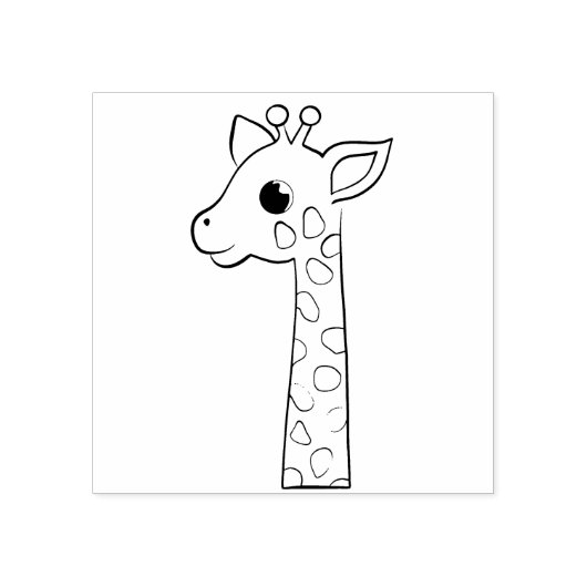 Schattigee Giraffe - Maple Wood Art Stamp Rubberstempel (Afrduk)