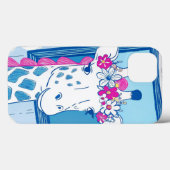 Schattigee giraffe met bloemen pop kunst Case-Mate iPhone case (Achterkant (horizontaal))