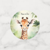 Schattigee Giraffe Oerwoud Baby shower Party Mooi Confetti (Kleine voorkant)