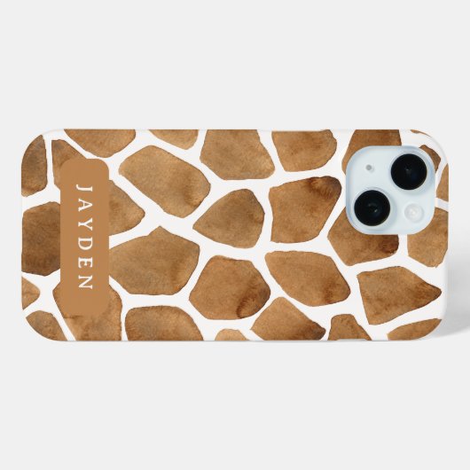 Schattigee Giraffe Print Dier Thema Aangepaste naa Case-Mate iPhone Case (Achterkant (horizontaal))