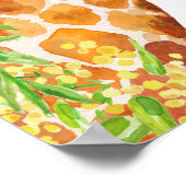 Schattigee Giraffe safari baby shower welkomstbord Poster (Hoek)