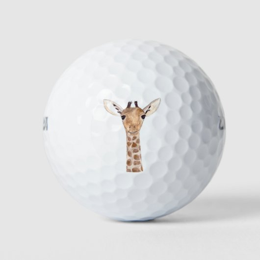 Schattigee Giraffe Safari Dier Afrika Natuur Golfballen (Voorkant)