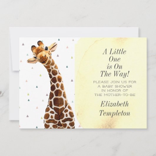 Schattigee Giraffe Safari Dier  Modern Kaart (Voorkant)