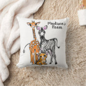 Schattigee Giraffe schattig Zebra schattig tijger  Kussen (Deken)