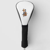 Schattigee Giraffe spelen cello Giraffes Musicus M Golfheadcover (Voorkant)
