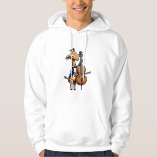 Schattigee Giraffe spelen cello Giraffes Musicus M Hoodie