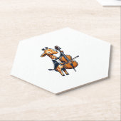 Schattigee Giraffe spelen cello Giraffes Musicus M Kartonnen Onderzetters (Schuin)