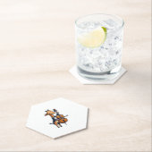 Schattigee Giraffe spelen cello Giraffes Musicus M Kartonnen Onderzetters (Insitu)