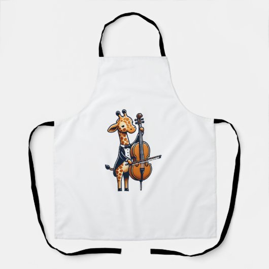 Schattigee Giraffe spelen cello Giraffes Musicus M Schort (Voorkant)