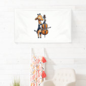 Schattigee Giraffe spelen cello Giraffes Musicus M Spandoek (Insitu)