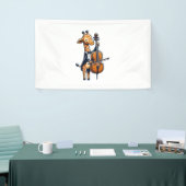Schattigee Giraffe spelen cello Giraffes Musicus M Spandoek (Beurs)
