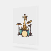 Schattigee Giraffe spelen Drums Giraffes Drummer M Acryl Bord (Hoek)