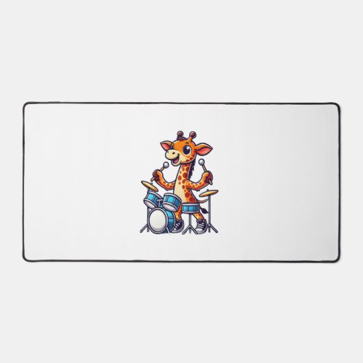 Schattigee Giraffe spelen Drums Giraffes Drummer M Bureaumat (Voorkant)