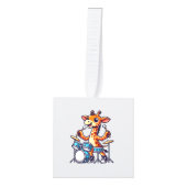 Schattigee Giraffe spelen Drums Giraffes Drummer M Decoratie (Voorkant)