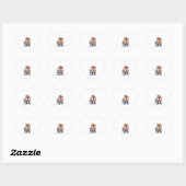 Schattigee Giraffe spelen Drums Giraffes Drummer M Hart Sticker (Vel)