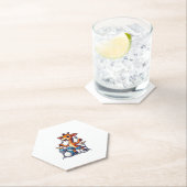 Schattigee Giraffe spelen Drums Giraffes Drummer M Kartonnen Onderzetters (Insitu)