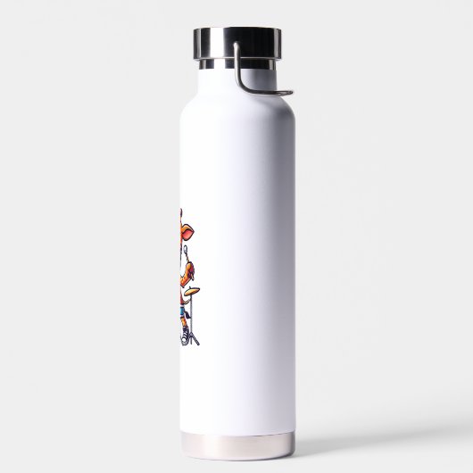 Schattigee Giraffe spelen Drums Giraffes Drummer M Waterfles (Links)