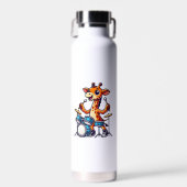 Schattigee Giraffe spelen Drums Giraffes Drummer M Waterfles (Voorkant)