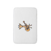 Schattigee Giraffe spelen gitaar Giraffes Muzikant Badmat (Voorkant Verticaal)