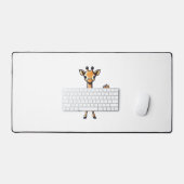 Schattigee Giraffe spelen gitaar Giraffes Muzikant Bureaumat (Keyboard & Muis)