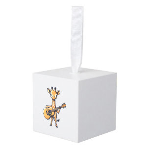 Schattigee Giraffe spelen gitaar Giraffes Muzikant Decoratie