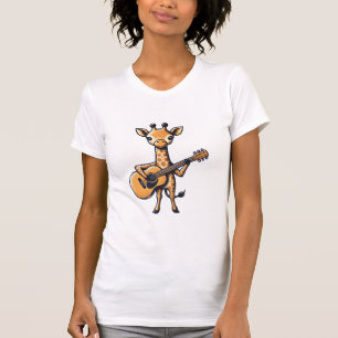 Schattigee Giraffe spelen gitaar Giraffes Muzikant T-shirt