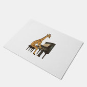 Schattigee Giraffe Spelen Piano Giraffes Musicus M Deurmat (Schuin)