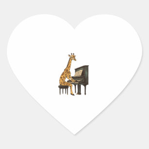 Schattigee Giraffe Spelen Piano Giraffes Musicus M Hart Sticker