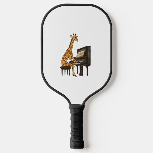 Schattigee Giraffe Spelen Piano Giraffes Musicus M Pickleball Paddle (Voorkant)