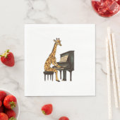 Schattigee Giraffe Spelen Piano Giraffes Musicus M Servet (Insitu)