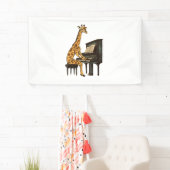 Schattigee Giraffe Spelen Piano Giraffes Musicus M Spandoek (Insitu)