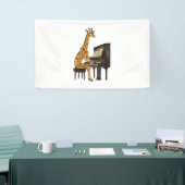 Schattigee Giraffe Spelen Piano Giraffes Musicus M Spandoek (Beurs)