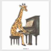 Schattigee Giraffe Spelen Piano Giraffes Musicus M Sticker (Vel)