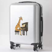 Schattigee Giraffe Spelen Piano Giraffes Musicus M Sticker (Koffer)