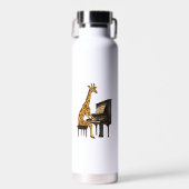 Schattigee Giraffe Spelen Piano Giraffes Musicus M Waterfles (Voorkant)