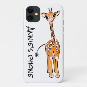 Schattigee Giraffe tekening Case-Mate iPhone Case