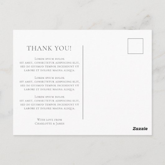 Schattigee giraffe thema dank u briefkaart (Achterkant)