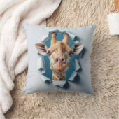 Schattigee Giraffe uit een papiergat Kussen (Deken)