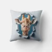 Schattigee Giraffe uit een papiergat Kussen (Achterkant)