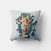 Schattigee Giraffe uit een papiergat Kussen (Voorkant)
