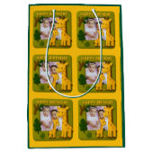 Schattigee Giraffe Verjaardag Foto  Medium Cadeauzakje (Voorkant)