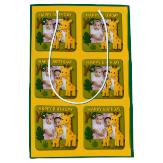 Schattigee Giraffe Verjaardag Foto  Medium Cadeauzakje