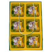 Schattigee Giraffe Verjaardag Foto  Medium Cadeauzakje (Achterkant)