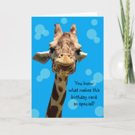 Schattigee Giraffe Verjaardag Kaart voor iedereen