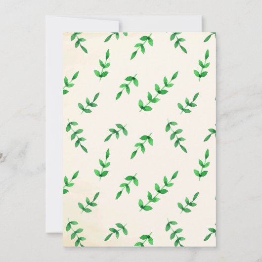 Schattigee Giraffe & Vogelverjaardagsuitnodiging Kaart (Achterkant)