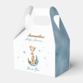 Schattigee Giraffe Waterverf Jongen Baby shower Bedankdoosjes (Achterkant)