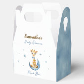 Schattigee Giraffe Waterverf Jongen Baby shower Bedankdoosjes (Geopend)